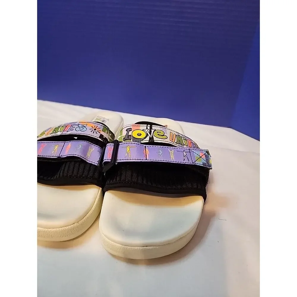 Adidas Adilette Sandal 2.0 Pride Slides Off White GW2411 Love Unites Men’s 10
